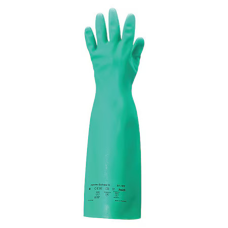 Ansell 37-185 Alphatec(R) Solvex 37-185 Chemical Resistant Gloves, Nitrile, 18