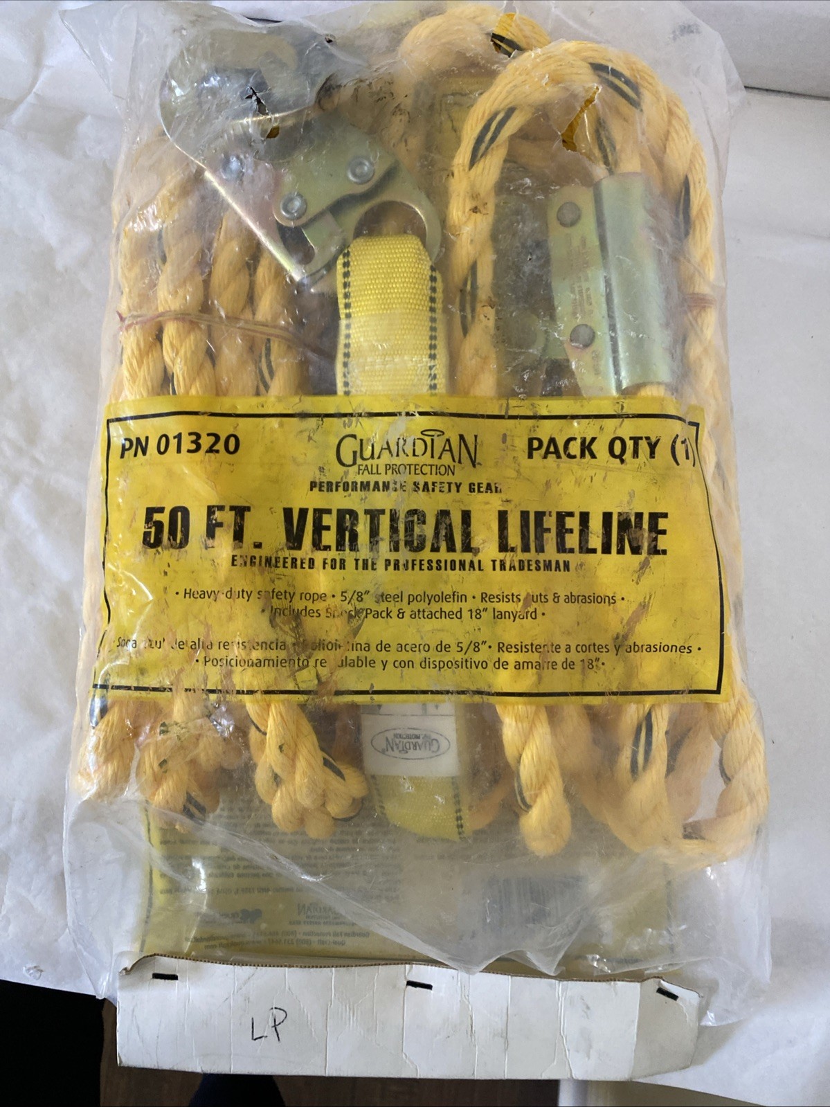 Guardian 50FT Rope Vertical Lifeline Assembly Heavy duty Rope
