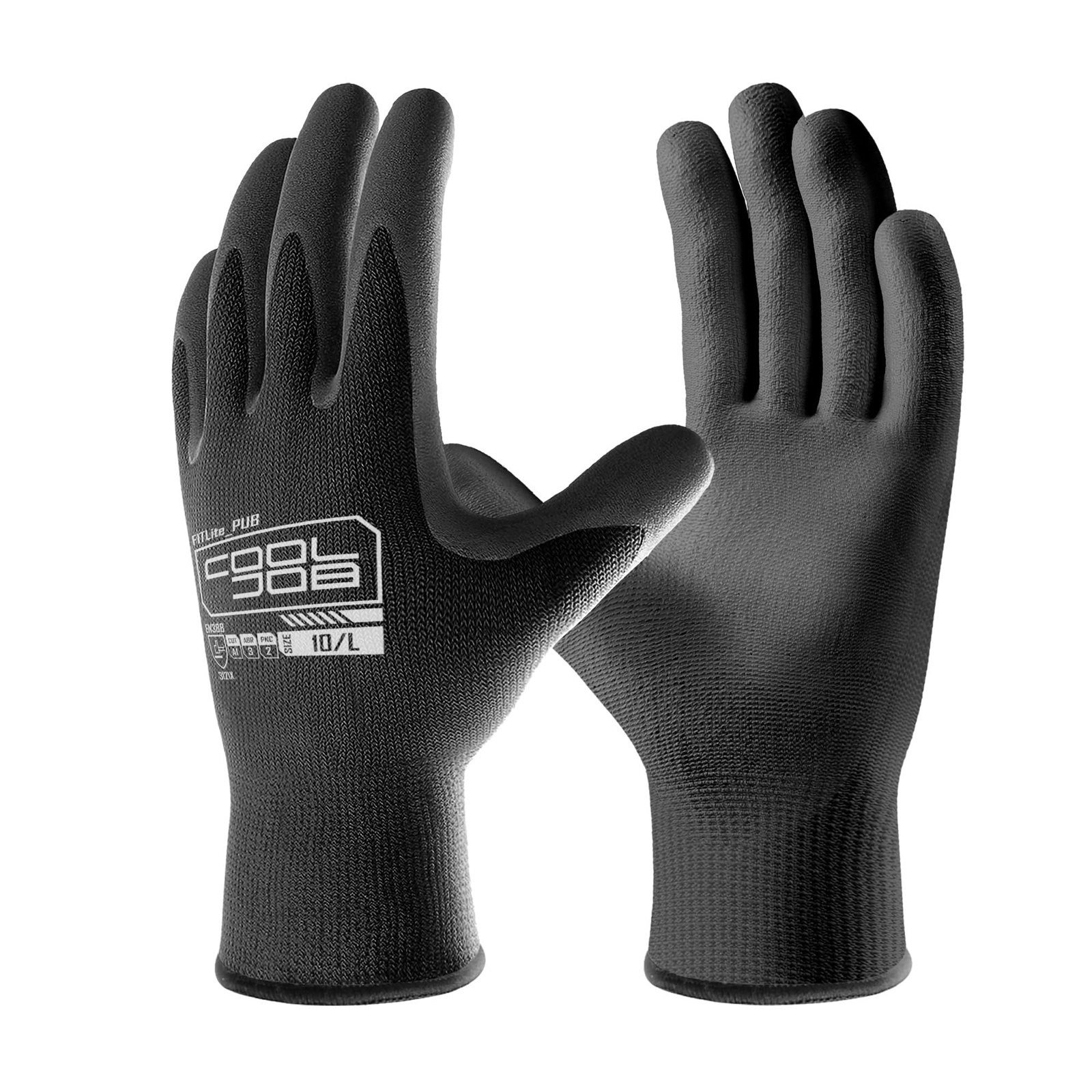12/60 Pairs Safety Work Gloves Pack Bulk With Grip Pu Coating 13 Gauge Seamless