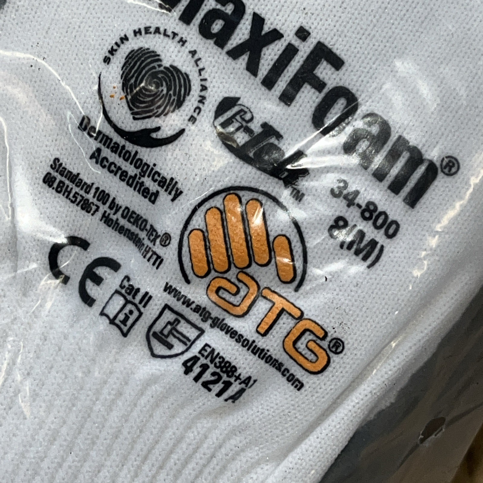 PIP MaxiFoam 34-800 G-Tek Size- 8/ Med Coated Work Gloves (1 Dozen – 12 PAIR)