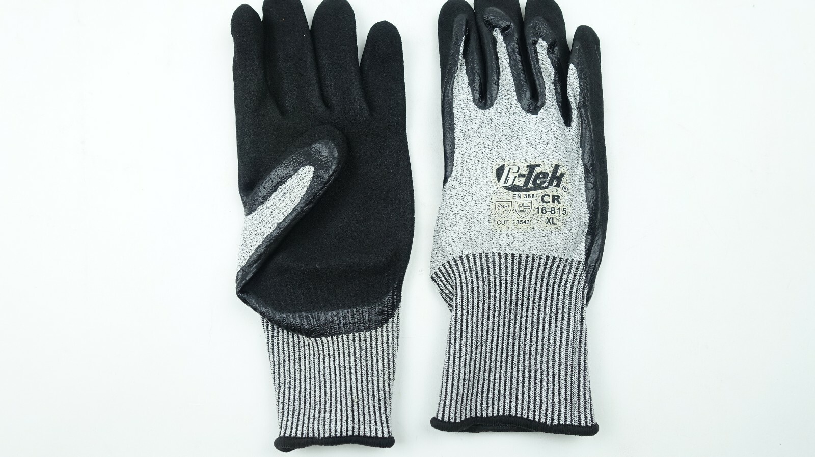 6-815-XL PIP Black/Grey XL Shell Blk Micro-Surface Latex Palm Fingertip Coat