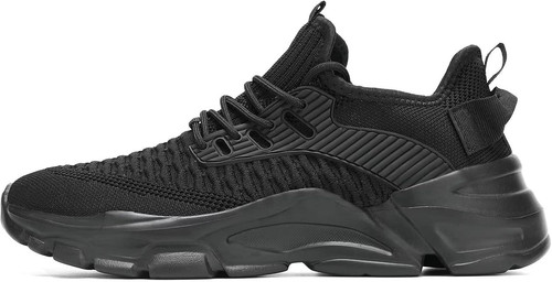 Srenket Men’s Running Shoes, Non Slip, Breathable, Lightweight 11, All Black