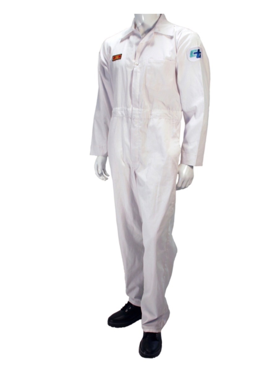 CALPIA White Sz. 50 – 406202 Lightweight Safety Coverall SNAP USA Safety First