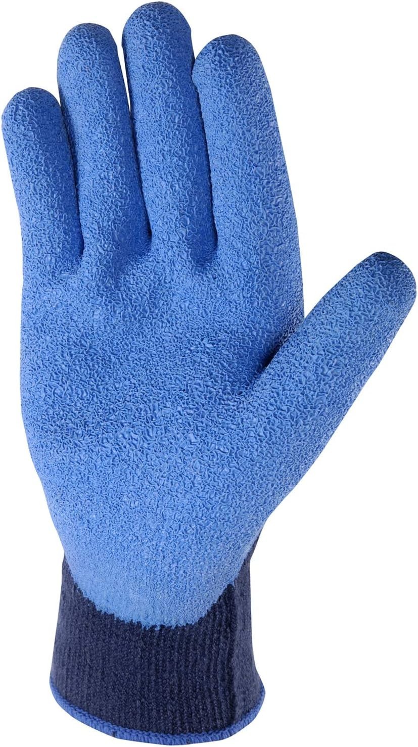 Men’s Latex-Coated Cold Weather Blue Winter Grip Work Large (Pack of 1)