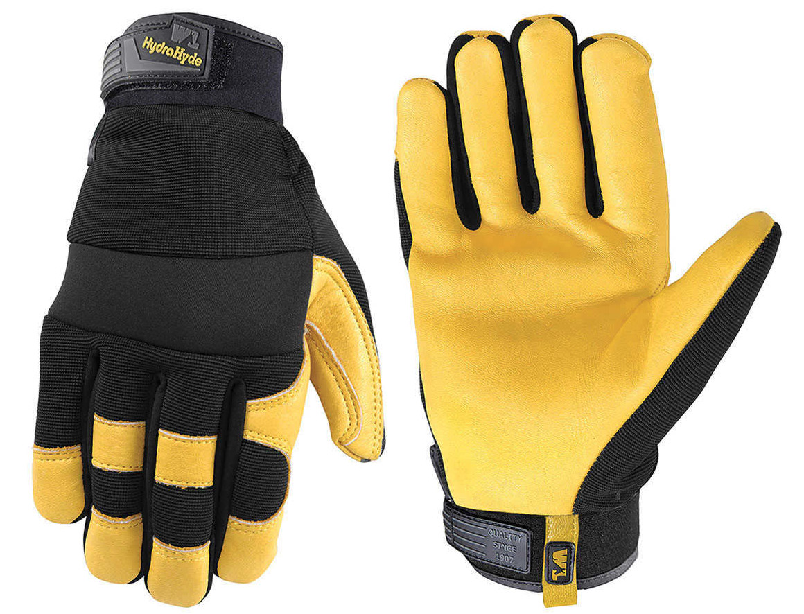 Wells Lamont HydraHyde Leather Work Gloves, Heavy-Duty Goatskin Palm, Medium