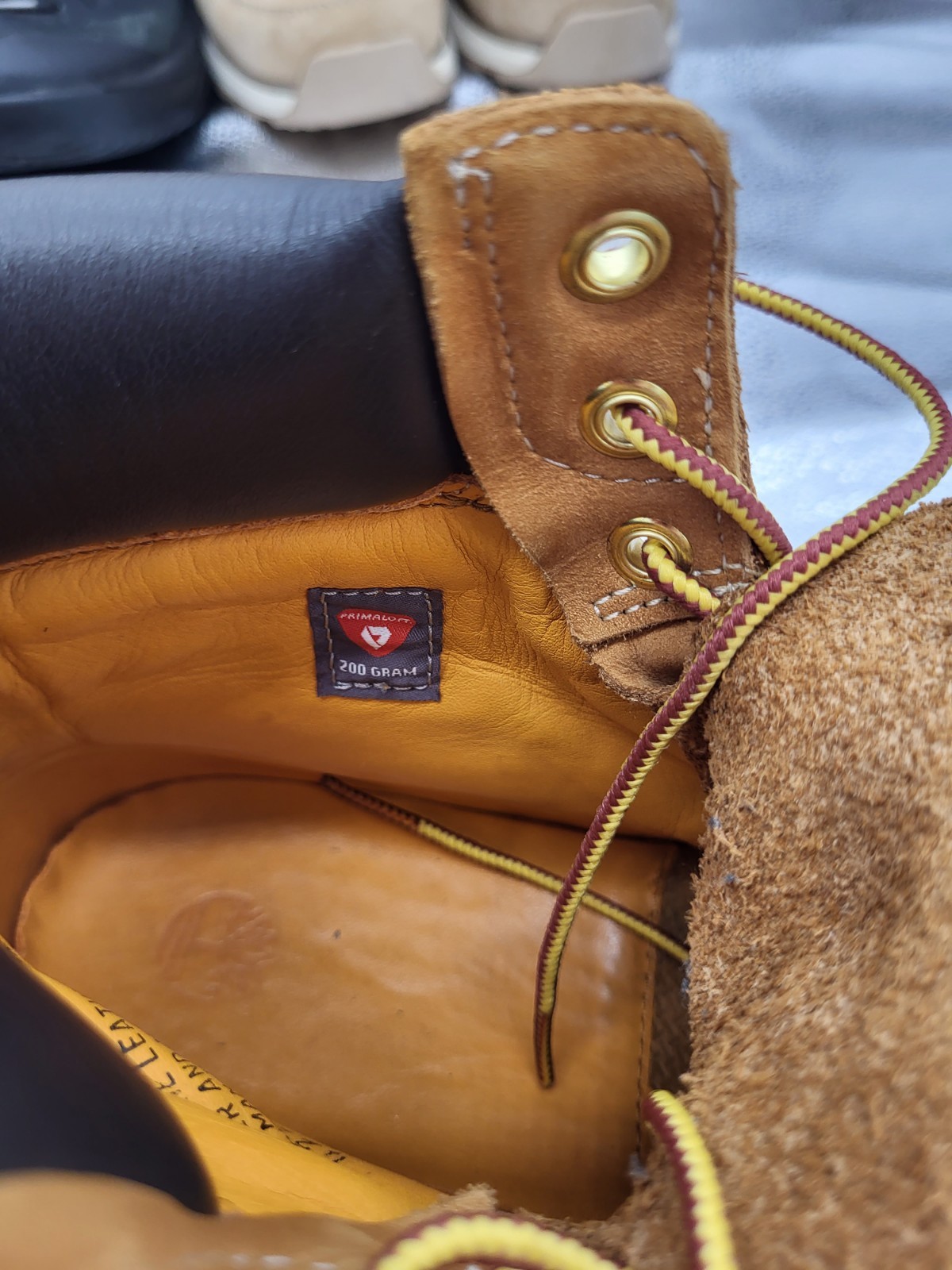 Timberland 6 Inch Premium Waterproof Boots Wheat Nubuck Primaloft 200g Mens Sz 8