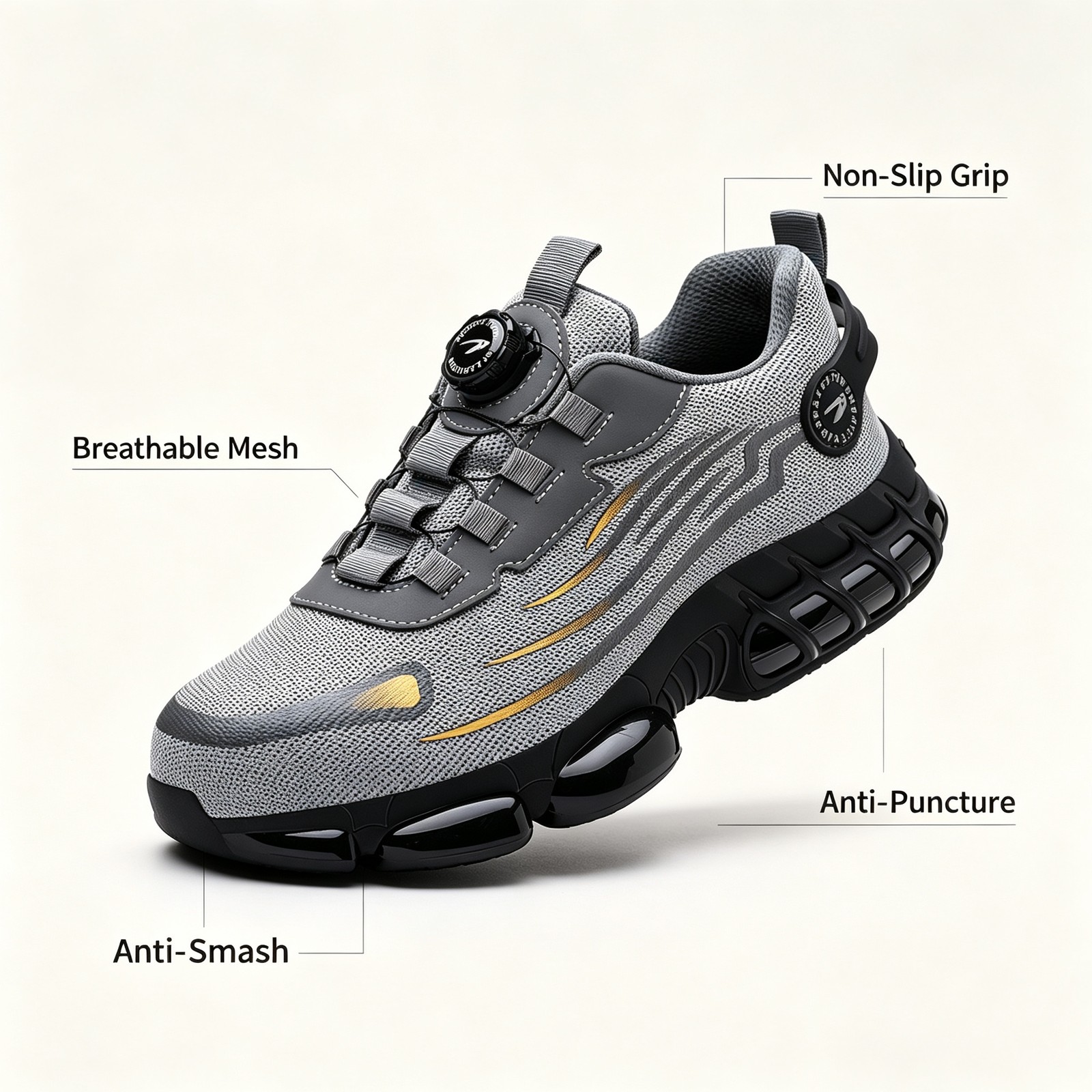 Indestructible Labor Safety Sneakers Men Anti Smash Anti Puncture Work Shoes
