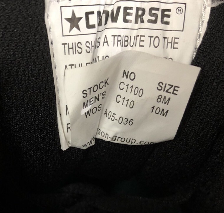 New Converse Men’s Sz 8 All Black Athletic Oxford Shoes Womens Size 10