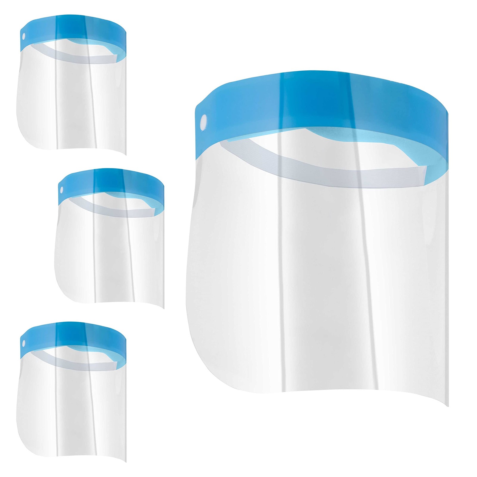Safety Face Shields Ultra Clear Protective Full Anti-Fog PET Plastic Elastic