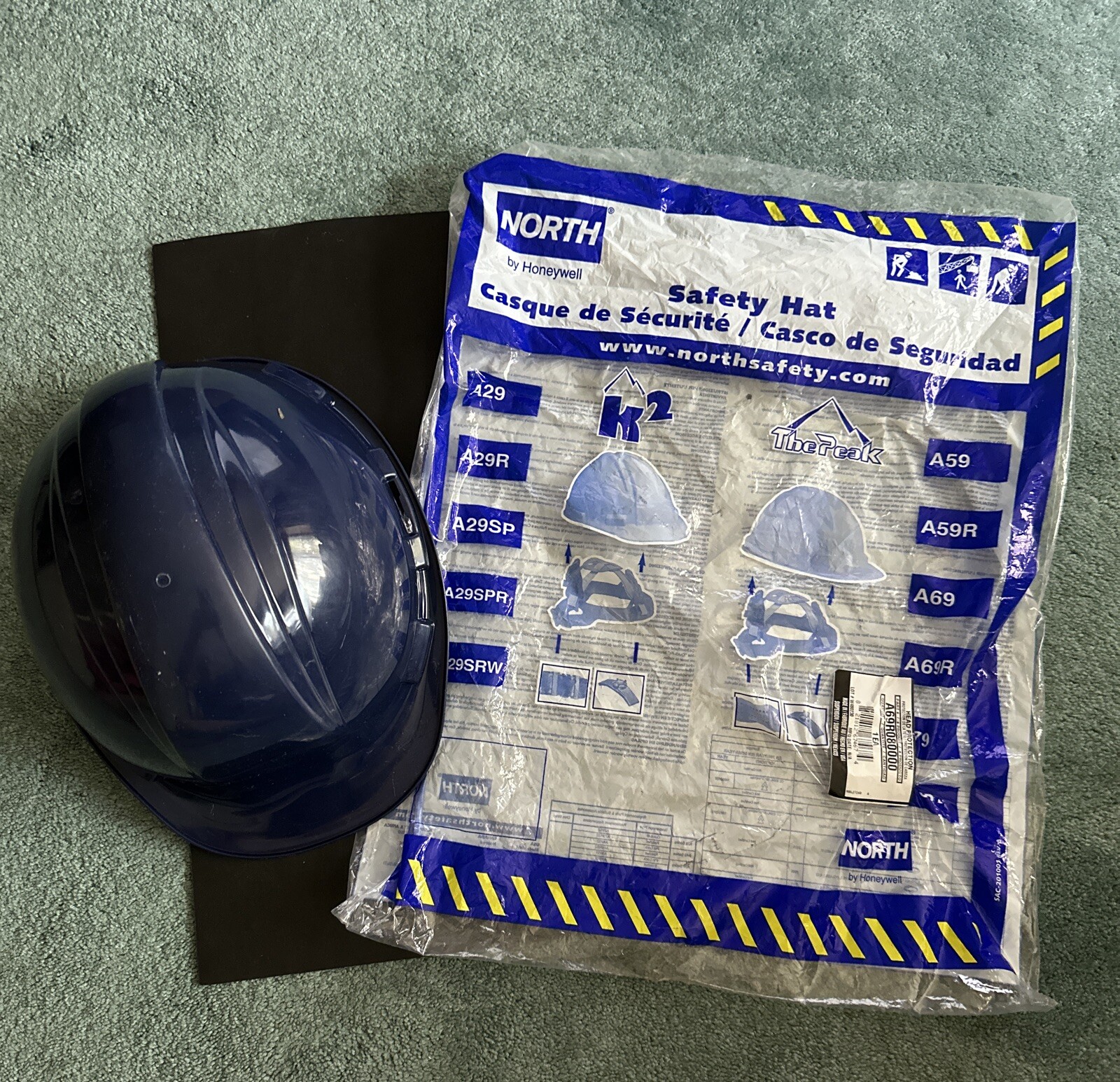 Safety HARD HAT North By Honeywell RATCHET SUSPENSION Size 53-64cm 6 5/8 – 8