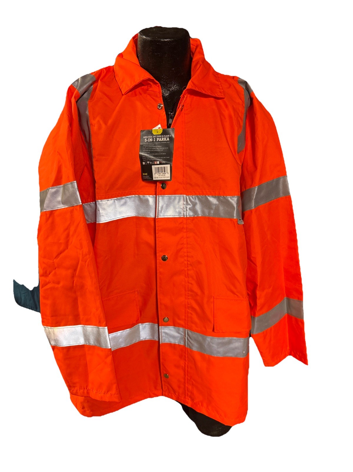 OccuNomix ANSI/ISEA 107 TYPE R CLASS 3 5-IN-1 Parka insulated high visibility