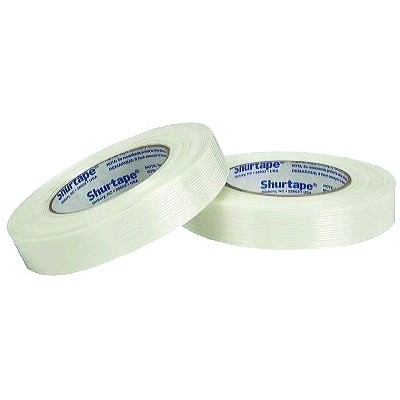 Industrial Grade Strapping Tape, 3/4 in W, 60 yd L, 175 lb/in, White Shurtape