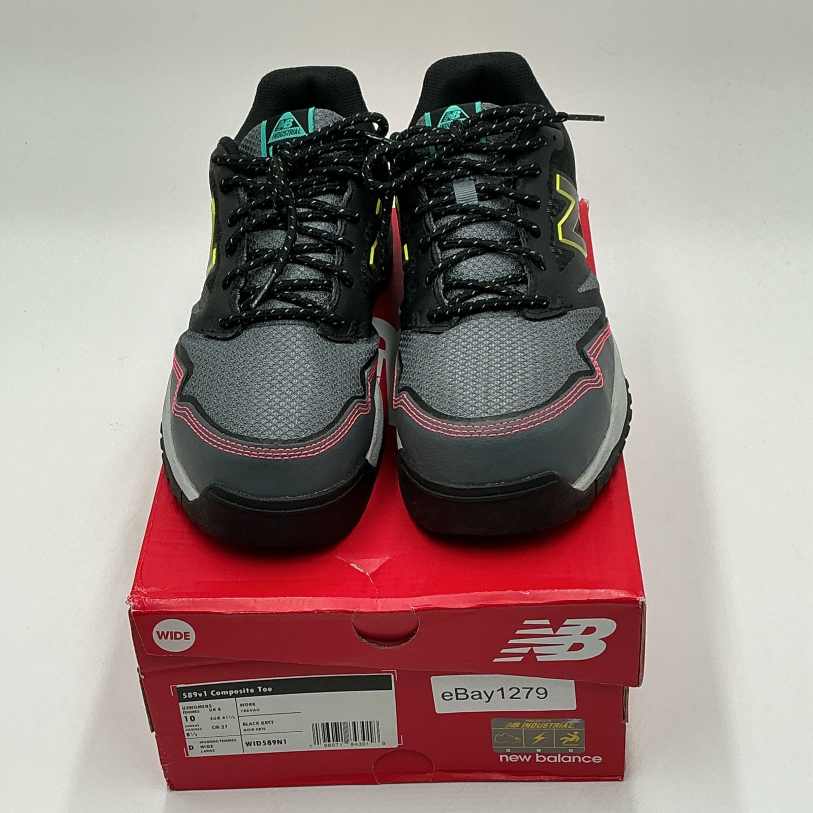 New Balance 589v1 WID589N1 Women’s US 10D Wide Gray Comp Toe Work Shoes Ebay1279