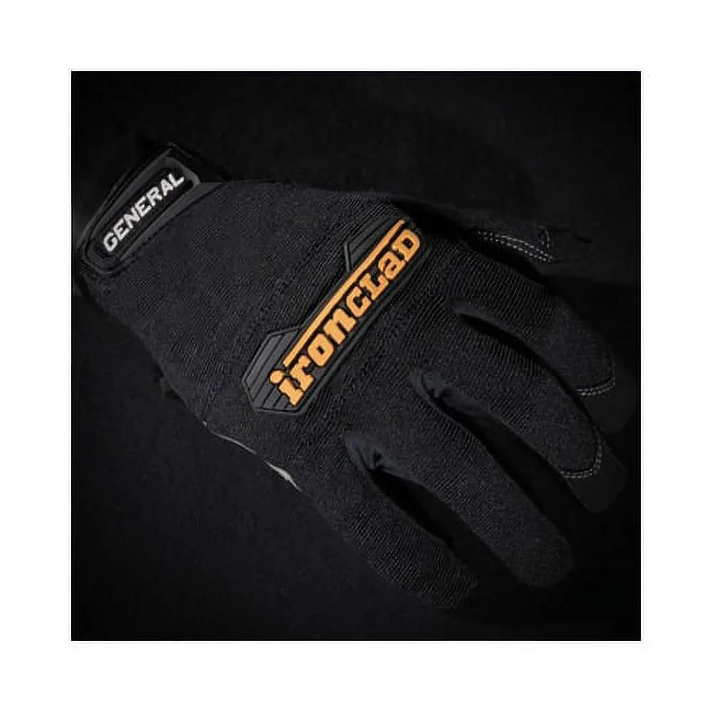Ironclad GUG Utility Work Gloves Black Performance Fit Durable Washable Pair