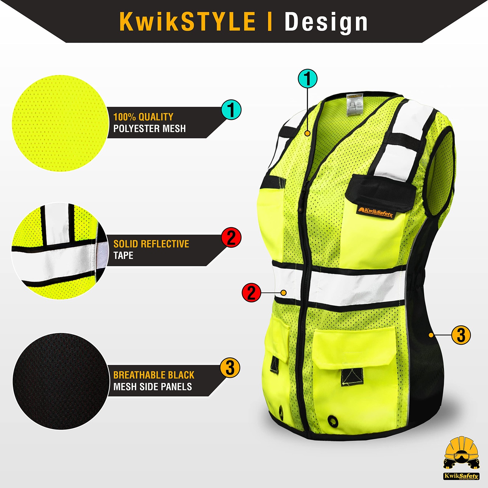 – Nc – Safety Vest For Women 2 Pack 10 Pockets Class 2 High