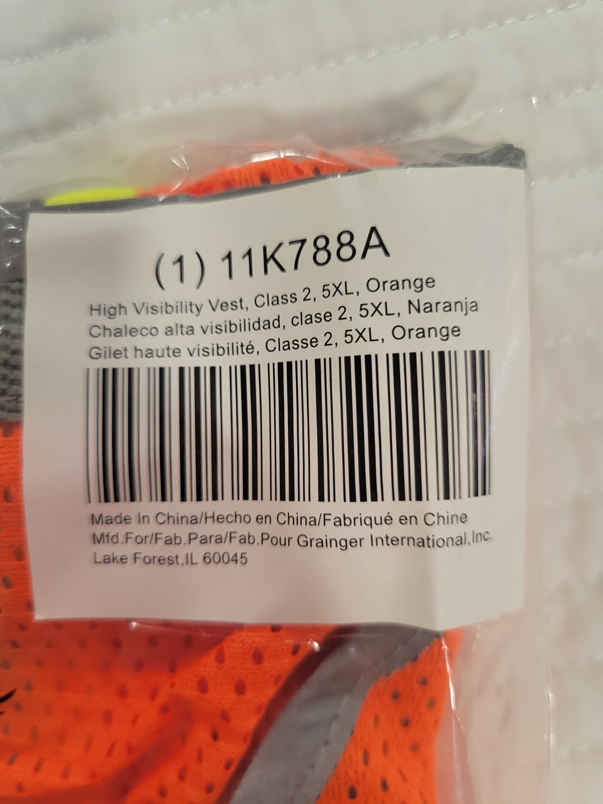 Condor Class 2 High Visibility Reflective Safety Vest (5XL)