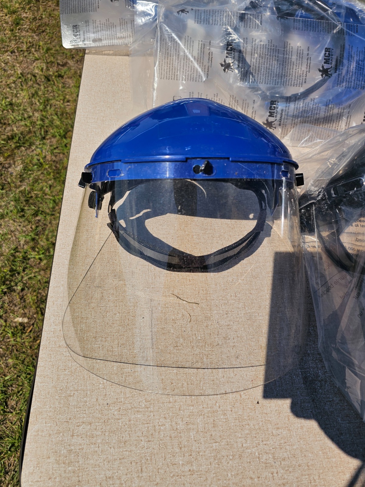 Brand New MCR Safety 103 Safety Head Gear w/ Ratchet Handle Face Shield included