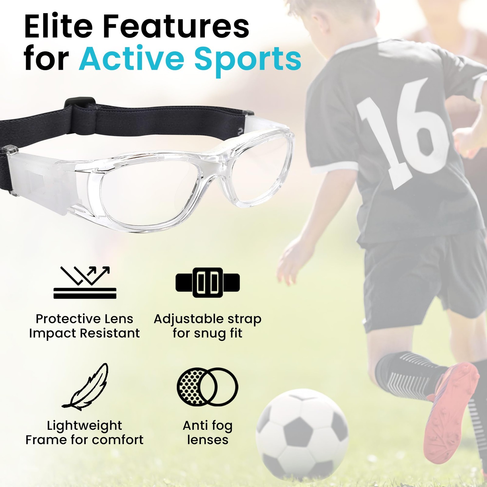 Safety Basketball Goggles For Kids For Outdoor Sports Activities Anti Fog Replac