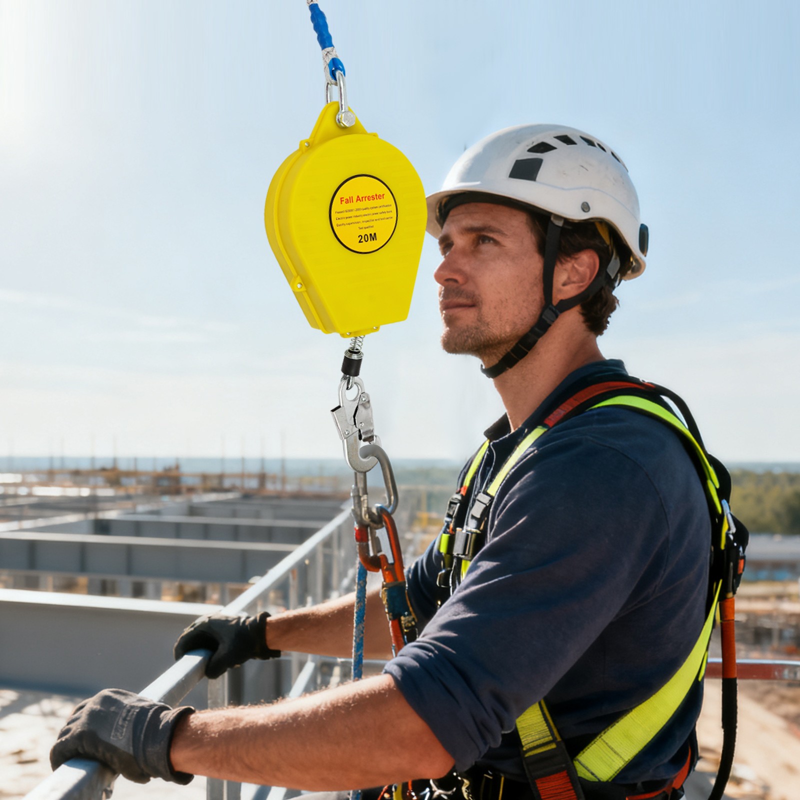 Self-Retractable Fall Arrester Fall Arrest Protector Fall Protection Gear 150kg