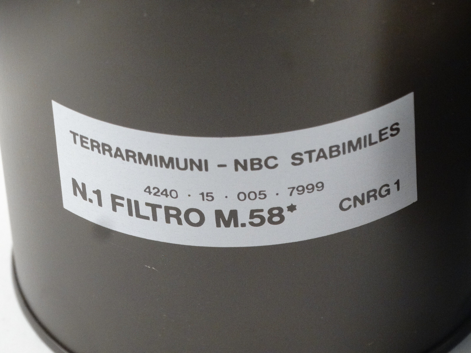 Italian Army NBC Gas Mask Filter