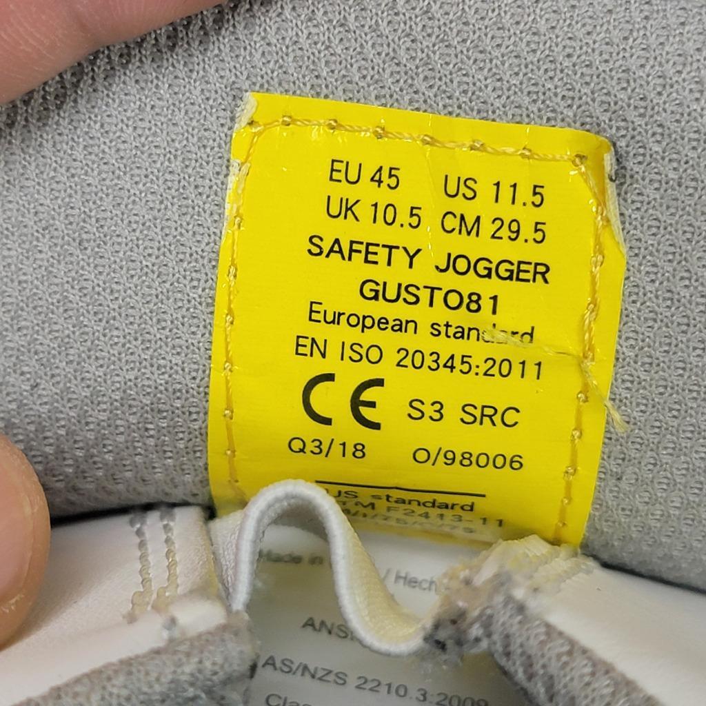 Men’s 11.5 M SFC Shoes For Crews Safety Jogger White SR Steel Toe Shoes Gusto 81