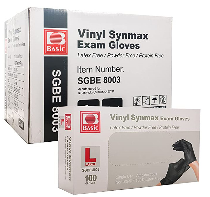 2000 PCS Black Vinyl Gloves , L Size **Buy One, Get One at 50% Off !!