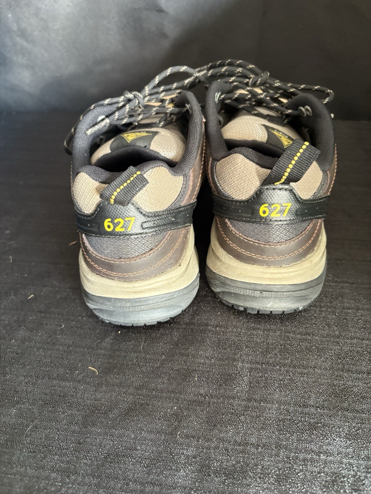 New Balance Men’s 627 Steel Toe Training Work Shoes Lace Up Brown/black Size 7