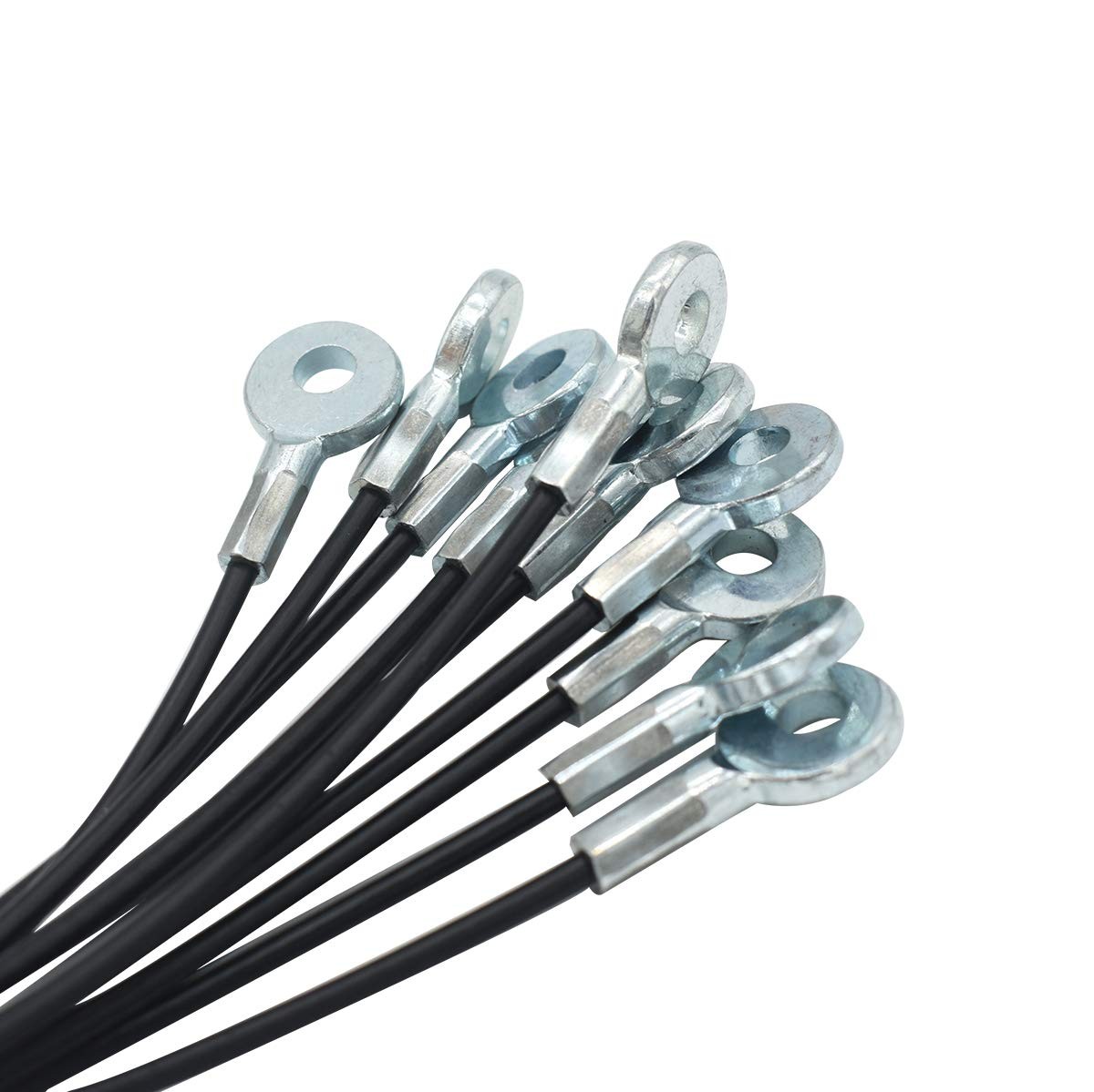 10 Pcs 10 Inch 25cm 3mm Thickness Galvanized Steel Wire Cable Eyelets Ended Sh