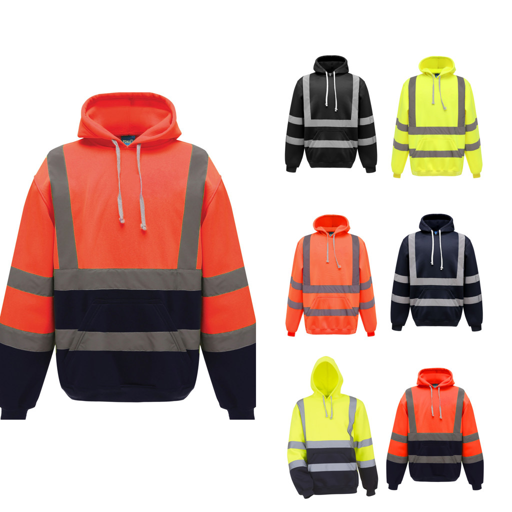 Yoko Hi-Vis Men’s Pull Over Hoodie HVK05 – Safety/Workwear Winter Warm Jacket