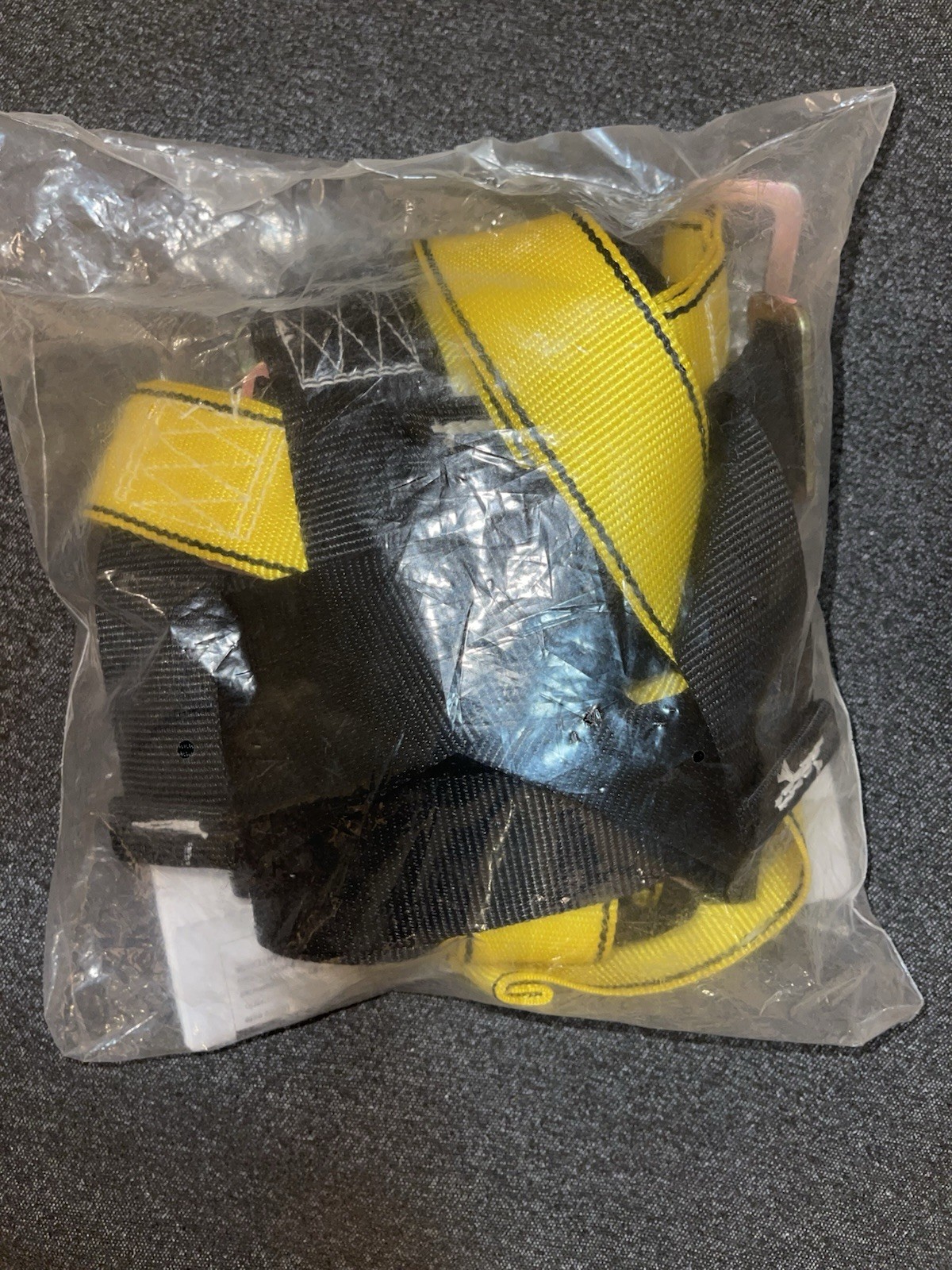 MSA Workman Safety Harness Vest Yellow Stainless Hardware 400 LB XL NWT