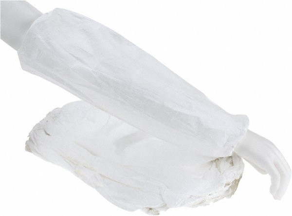 Dupont Size Universal, White Tyvek Disposable Sleeve 18″ Long Sleeve, Elastic…